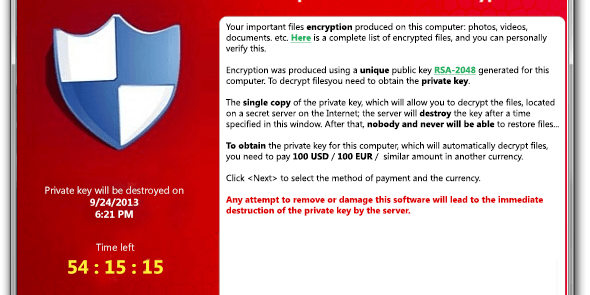 CryptoLocker Ransomware